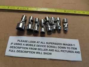 SNAP ON TOOLS 8 PC 1/4" DR SWIVEL UNIVERSAL SOCKET SET 12 PT 3/16" TO 9/16" - Picture 1 of 1