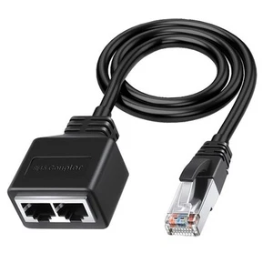 LAN-Ethernet-Adapter RJ45-Stecker auf 2-Buchsen-Splitter RJ45 1-Zu-2-Ethern7659 - Bild 1 von 10
