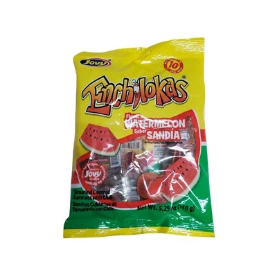 Jovy Enchilokas Sandía (Sandia) Gomitas Chili Caramelo Mexicano 5.29oz Foto 1 de 3