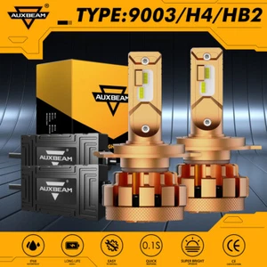 AUXBEAM Combo 2 H4 9003 LED Headlight Kit Bulb High Low Beam Super White 28000LM - Picture 1 of 12
