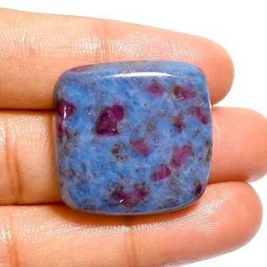 54.50 Cts Natural Ruby Kyanite Loose Gemstone Cushion Cabochon 26X25X7 mm - Picture 1 of 6