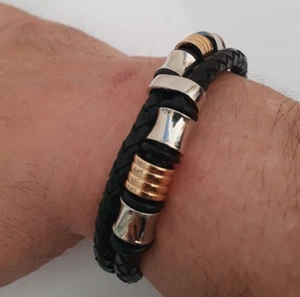Pulsera Hombre Colección ANA Moda Joyería Doble Oro/Plata Por Tmonte71 - Imagen 1 de 9
