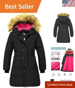 Girls' Long Winter Coat Parka Waterproof Warm Puffer Jacket - Picture 1 of 6