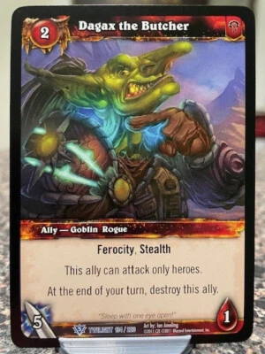 World of Warcraft Single Card Dagax the Butcher Rogue Non Holo 134/220 - Image 1 of 2