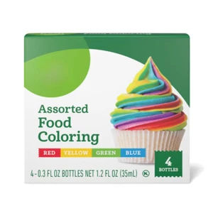 Assorted Food Coloring, 1.2 Fl Oz (Pack of 4) - Picture 1 of 10