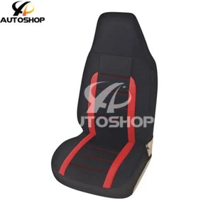 Fundas de asiento delanteras de auto con respaldo alto tela de poliéster rojo para camionetas SUV - Imagen 1 de 9
