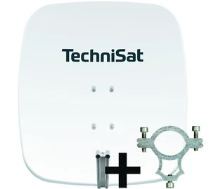 TechniSat Satman65plus mit original Twin - LNB (2Teilnehmer) weiß 25m   neu  - Bild 1 von 4