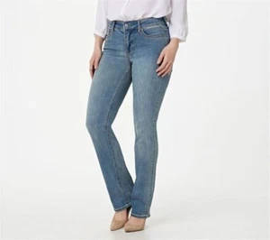 NYDJ Marilyn Straight Uplift Jeans in Cool Embrace Celeste Size 0 - Picture 1 of 16