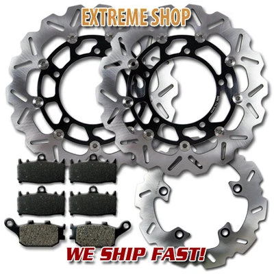 前 + 后制动转子 + 垫适用于铃木 GSX 650 F (2008 - 2015) 1250 (2010 - 2016) — 第 1/2 张图片