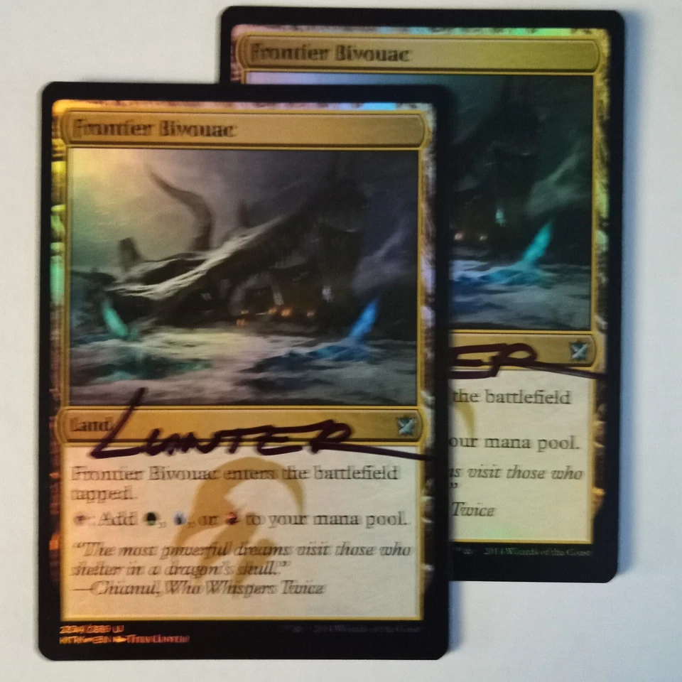 Magic The Gathering - 1x Signed Foil Frontier Bivouac (mtg)Khans of Tarkir - Image 1 of 1