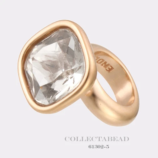 Authentic Endless Silver Rose Gold Plated Big Smokey Cube Bead 61302-5 - Image 1 of 1