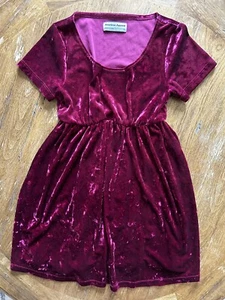 American Apparel Velour Babydoll Kleid burgundisch XS - Bild 1 von 16