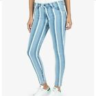 Kut from the Kloth high rise Connie ankle skinny striped jeans pants blue new 2