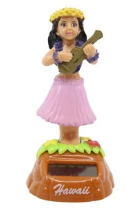 Hawaiian Solar Doll - Hula Dancer, Solar Powered, Dashboard Decor, Ukulele Girl - Picture 1 of 15