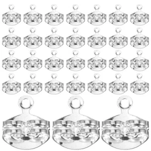 100 Pcs Earplug Material Miss Jewellery Findings Earring Retainers Backs - Picture 1 of 20