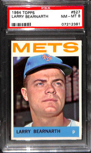 1964 TOPPS #527 LARRY BEARNARTH PSA 8 07212381