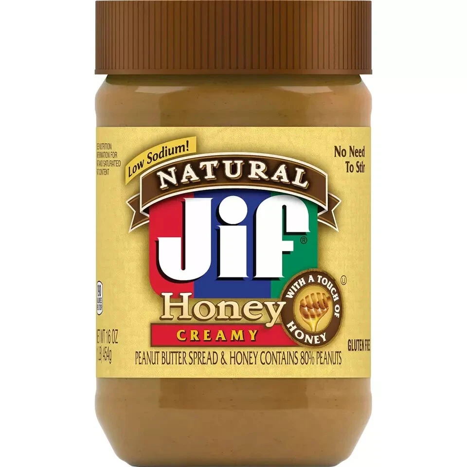 Jif Natural Honey Creamy Peanut Butter 16 Oz