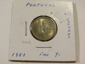 Portugal 1983 2-1/2 Escudos F.A.O. unc Coin Ear of Corn
