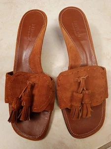 Rangoni 6.5 Brown Dress Sandals Tassels Women's Shoes. Retail $160 - Picture 1 of 4
