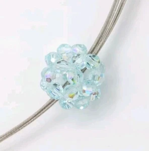 Anhänger Kettenanhänger Damen Schmuck  handarbeit swarovski element kugel blau - Bild 1 von 2