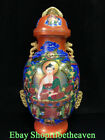 24"Qianlong Marked Old Chinese Colour Enamel Porcelain Guanyin Buddha Bottle