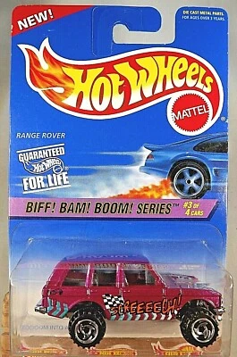 1997 Hot Wheels #544 Biff! Bam! Boom! Series 3/4 RANGE ROVER Magenta w/RZR Spoke - Image 1 of 4