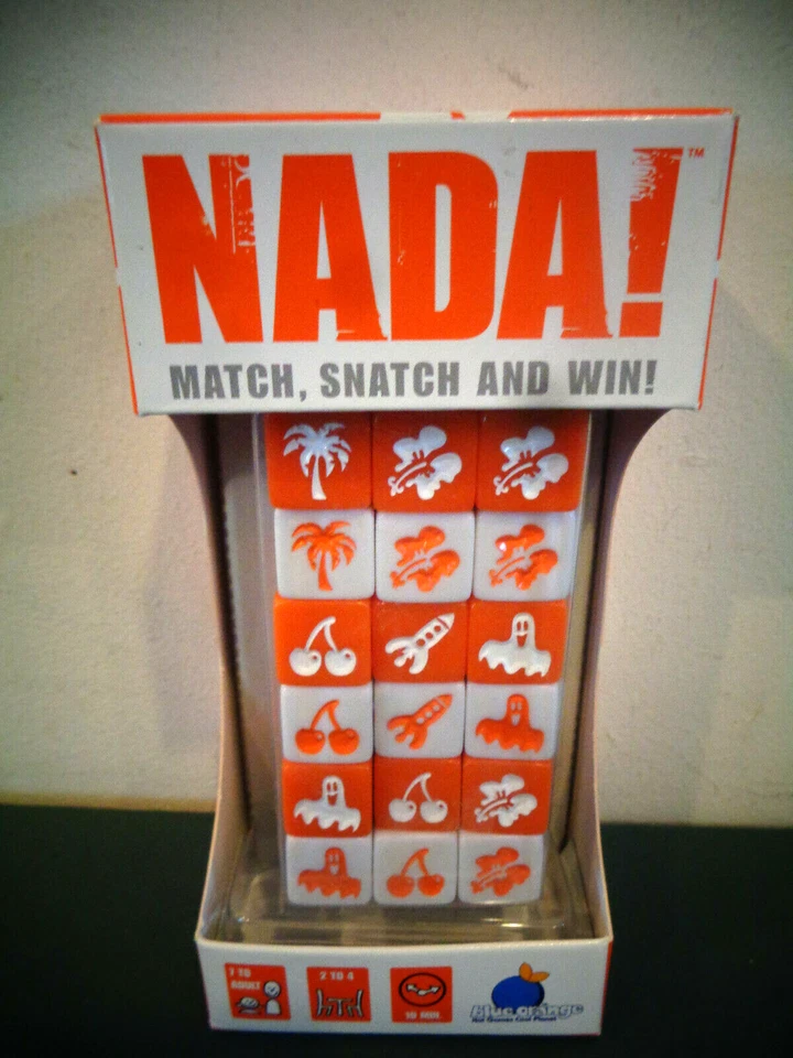 Nada Match Snatch and Win Dice Game 2-4 Players 2012 Blue Orange Games Spark