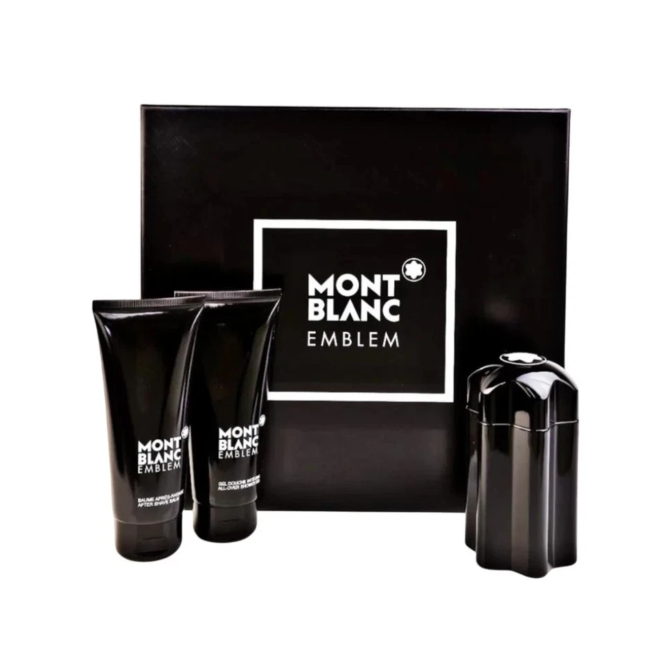 Conjunto de presente Montblanc emblema fragrância masculina 3 peças - Imagem 1 de 4