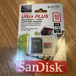 SanDisk 16GB Ultra Micro SDHC Memory Card With Adapter New Factory Sealed - Picture 1 of 2