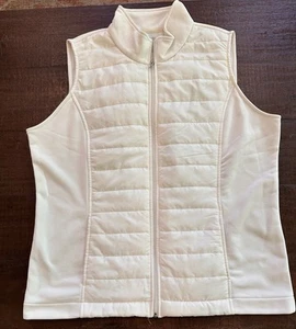 Made For Life Women’s Size XL Cream Activewear Zip Up Vest - Picture 1 of 6