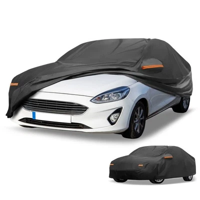 Car Cover Waterproof All Weather for Ford Fiesta Sedan Black Aluminum Film - Image 1 of 4