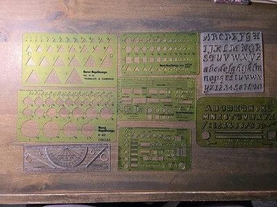 Vintage Berol RapiDesign Engineering, Drafting, Drawing Templates - Image 1 of 4