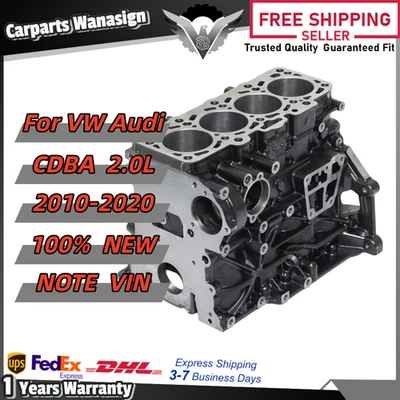 Cylinder Block For VW Amarok Passat Eos Audi A4 A5 A6 CDBA 2.0L 10-20 03L103011 - Image 1 of 4