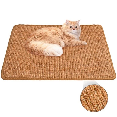 Cat Scratcher Mat, 23.6 X 15.7 Inch Sisal Cat Scratch Pad, Furniture Protection - Image 1 of 4