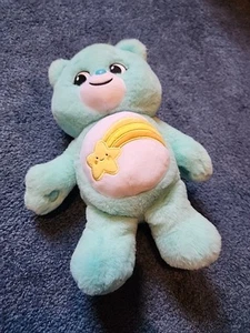 Care Bears 2020 14 inch Wish Bear Teal Aqua Stuffed Animal Plushie Basic Fun - Picture 1 of 3
