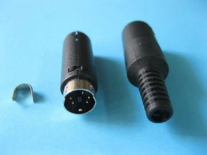 10 pcs Standard Mini DIN Plug 5 Pin Male Connector with Plastic Handle New - Picture 1 of 2