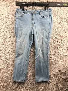 Aura Short Rise Jeans Size 14 Womens Light  Wash Blue - Picture 1 of 13