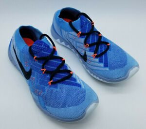 Nike Free 3.0 Flyknit Women's Running Shoes Size 7.5 Blue 718420-402 *Rare*