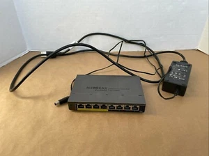 Netgear Prosafe Plus 8-port Gigabit Switch w/4 port PoE GS108PE v3 w/ AC adapter - Picture 1 of 6