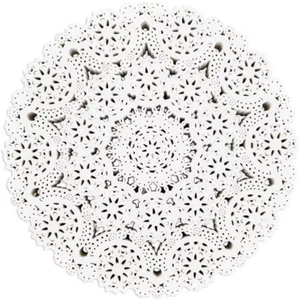 Juvale 300-Pack White 10" Round Paper Doilies Lace Design for Crafts Table Décor - Picture 1 of 8