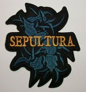Sepultura Thrash Metal Patch~Embroidered Applique~3 1/2" x 3"~Iron or Sew On