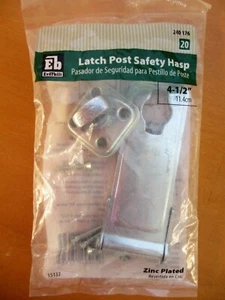 Everbilt 4-1/2 in Zinc Plated Latch Post Safety Hasp  - Picture 1 of 5