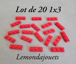 LEGO 3623 Lot 20 Plat 1x3 Plate - Rouge Red 1 x 3 - 3x1 - 3 x 1 Plaque 362321 - Picture 1 of 3