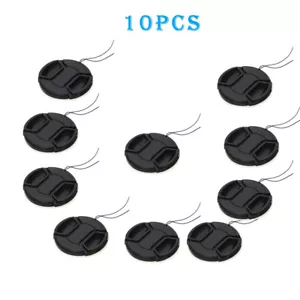 10pcs 37mm Front Lens Cap Hood Cover Snap on For Canon Nikon Pentax Fuji Sony - Picture 1 of 7