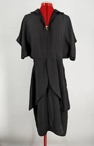 Norma Komali Vintage 80s 90s Black Avant Garde Layered Dress Black - Picture 1 of 4