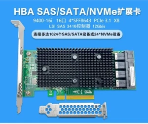 New 9400-16i HBA expansion card PCIE SAS, SATA, or NVME U.2 16 disks - Picture 1 of 4