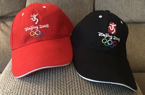 Olympische Spiele 2008 Peking leichte verstellbare Kappen/Mützen (schwarz/rot) - Bild 1 von 3