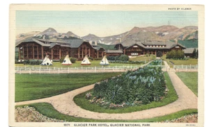GLACIER PARK HOTEL, TEEPEES, PARQUE NACIONAL GLACIER, MT-CT 1935 - Imagen 1 de 1
