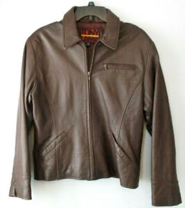 Vintage Tony Lama Brown Leather Jacket Womens Large Buttery Soft Lambskin 90s