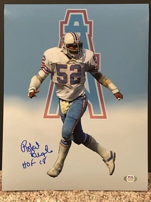 ROBERT BRAZILE HOF Signed Autograph 11x14 Photo Picture Houston Oilers PSA ITP - Image 1 of 2